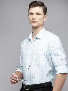 Van Heusen Men Tartan Checks Formal Shirt