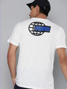 Puma Men GRAPHIC Brand Logo Printed dryCELL Gym T-shirt