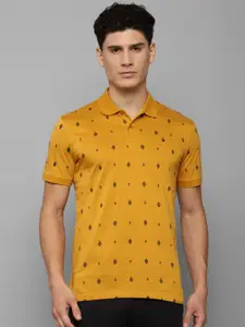 Louis Philippe Sport Conversational Printed Polo Collar Slim Fit Pure Cotton T-shirt