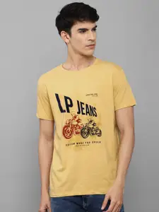 Louis Philippe Jeans Typography Printed Slim Fit Pure Cotton T-Shirt