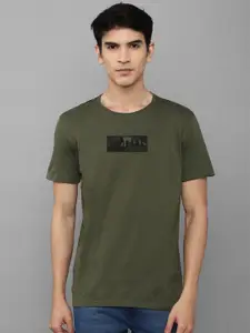 Louis Philippe Jeans Camouflage Printed Slim Fit Pure Cotton T-Shirt