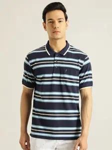 Indian Terrain Polo Collar Slim Fit Cotton T-shirt