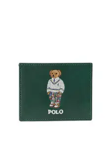 Polo Ralph Lauren Men Polo Bear-Printed Leather Card Case
