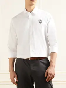 Karl Lagerfeld Spread Collar Cotton Formal Shirt