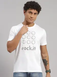 rock.it Typography Printed Slim Fit Cotton T-shirt