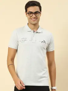 Monte Carlo Polo Collar Typography Printed T-shirt