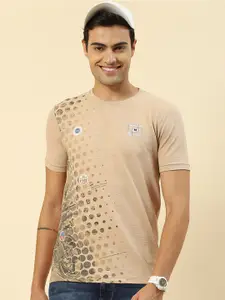 Monte Carlo Geometric Printed Round Neck T-Shirt