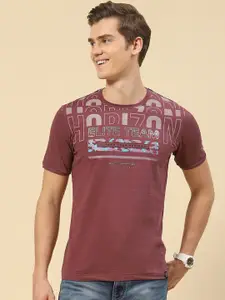 Monte Carlo Typography Printed Casual Knitted Cotton T-shirt