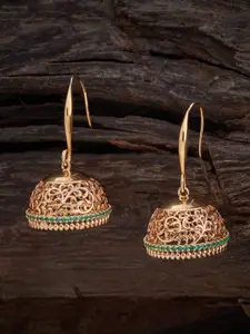 Kushal's Fashion Jewellery Embellished Bridal Gold Plated Zircon Studs Earring