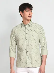 Flying Machine Micro Ditsy Printed Cotton Casual Shirt