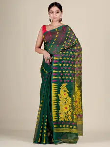SAJASAJO Ethnic Woven Design Silk Cotton Saree