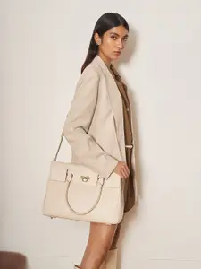 MIRAGGIO Tokyo Beige Handbag with Adjustable & Detachable Strap