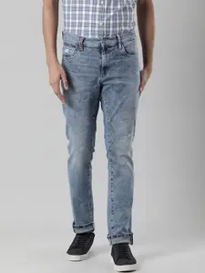 Indian Terrain Men Brooklyn Mid Rise Heavy Fade Pure Cotton Jeans
