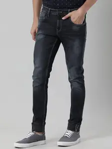 Indian Terrain Men Mid-Rise Brooklyn Slim Fit Clean Look Heavy Fade Jeans