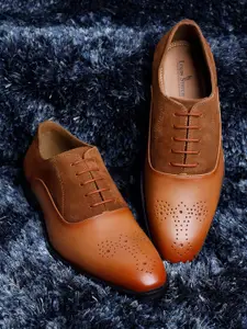 LOUIS STITCH Men Premium Leather Dual Tone Patina Brogue Shoes