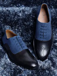 LOUIS STITCH Men Premium Leather Dual Tone Patina Brogue Shoes