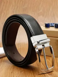 KAEZRI Men Textured Reversible Formal Belt