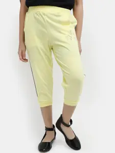 V-Mart Girls Mid Rise Embellished Cotton Shorts