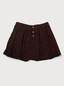 Gini and Jony Girls Checked A-Line Skirt