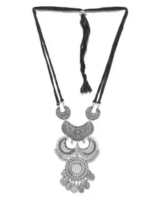 Infuzze Silver-Plated Oxidised Necklace
