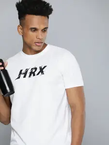 HRX by Hrithik Roshan Men Brand Logo Printed Pure Cotton T-shirt