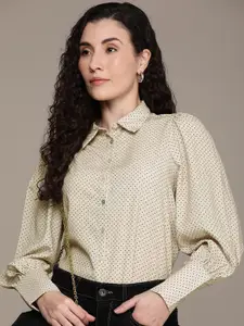 French Connection Polka Dot Printed Casual Shirt