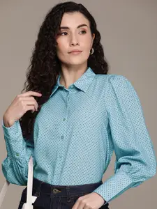 French Connection Polka Dot Printed Casual Shirt