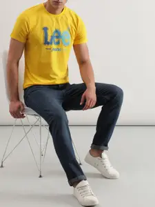 Lee Men Mid-Rise Slim Fit Clean Look Light Fade Jeans