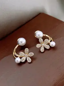 Jewels Galaxy Gold Plated Contemporary Studs Earrings