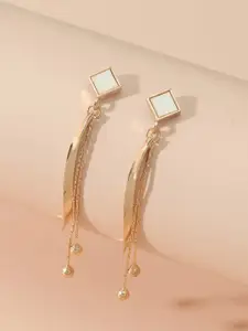 Jewels Galaxy Gold-Plated Contemporary Drop Earrings