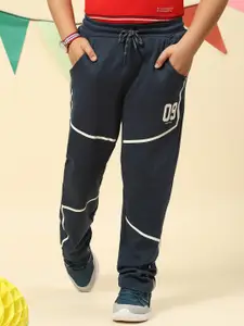 Monte Carlo Boys Mid-Rise Striped Casual Cotton Joggers