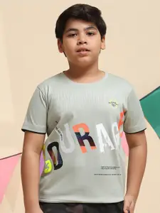 Monte Carlo Boys Typography Printed Casual Knitted Cotton T-shirt