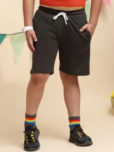 Monte Carlo Boys Typography Printed Mid-Rise Shorts