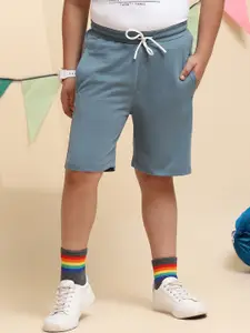 Monte Carlo Boys Typography Printed Mid-Rise Shorts