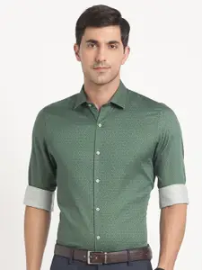 Turtle Premium Slim Fit Micro Ditsy Printed Pure Cotton Formal Shirt