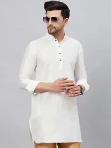 VASTRAMAY Mandarin Collar Straight Kurta