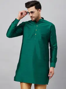 VASTRAMAY Mandarin Collar Straight Kurta
