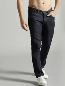 Roadster Time Travlr Men Navy Blue Slim Fit Mid-Rise Clean Look Jeans