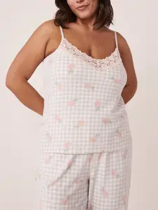 La Vie en Rose Checked Non-Padded Camisole