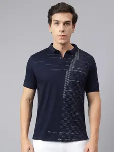 Richlook Horizontal Striped Polo Collar Cotton T-Shirt