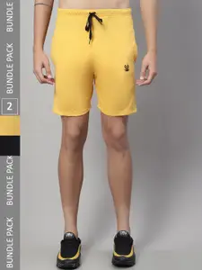VIMAL JONNEY Pack Of 2 Men Mid Rise Cotton Sports Shorts