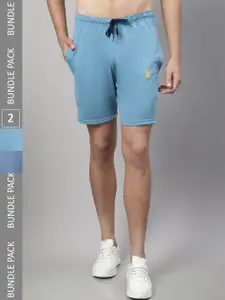 VIMAL JONNEY Men Pack Of 2 Mid-Rise Casual Cotton Shorts