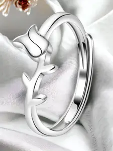MYKI Silver-Plated Adjustable Finger Ring