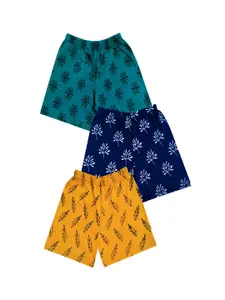 IndiWeaves Girls Multicoloured Printed High-Rise Shorts