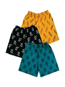 IndiWeaves Girls Pack Of 3 Conversational Printed High-Rise Shorts