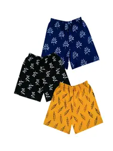 IndiWeaves Girls Pack Of 3 Conversational Printed Shorts