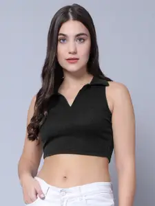 DIAZ Sleeveless Fitted Crop Top