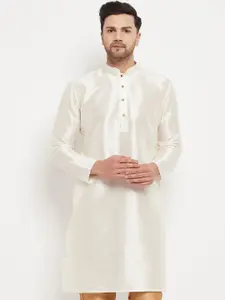 VASTRAMAY Mandarin Collar Straight Kurta