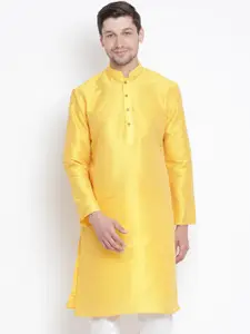 VASTRAMAY Mandarin Collar Straight Kurta