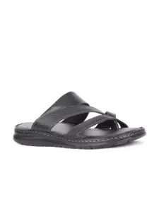 Bata Men Textured Leather Comfort Sandals